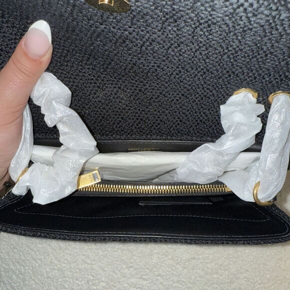 SAINT LAURENT Loulou Small YSL Crossbody Bag in Quilted Tweed - Picture 8 of 8